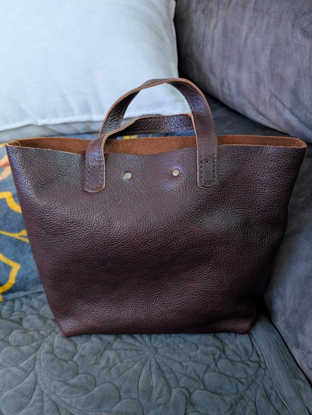 Portland Leather Mini Crossbody In Coldbrew - Picture 2 of 5